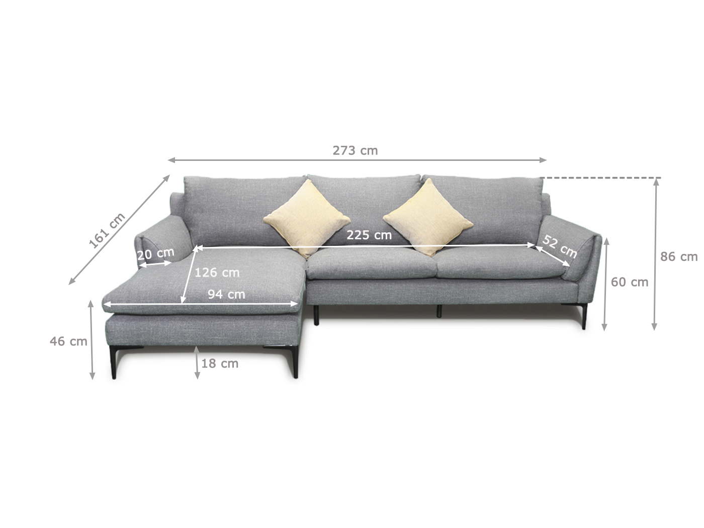 Sofa vải nỉ KUKA KF2037