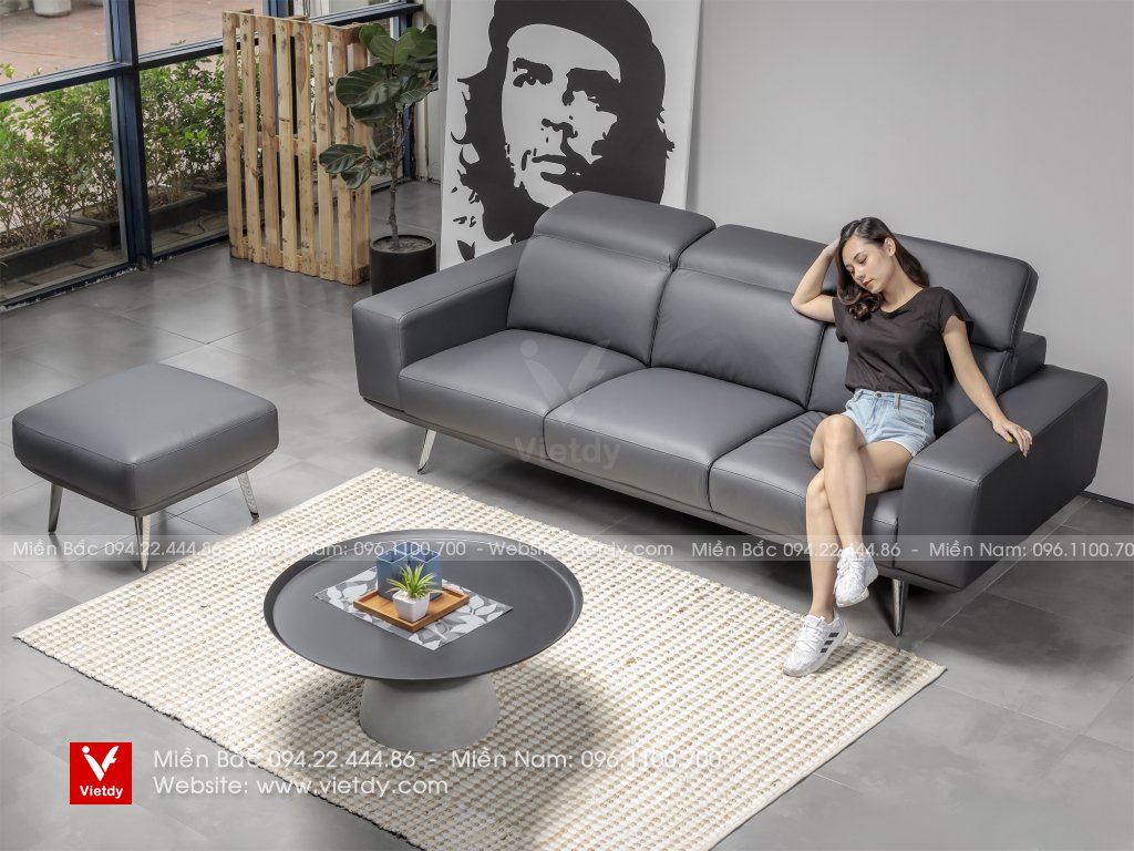 Đôn sofa da bò Brazil CASA CD-9253