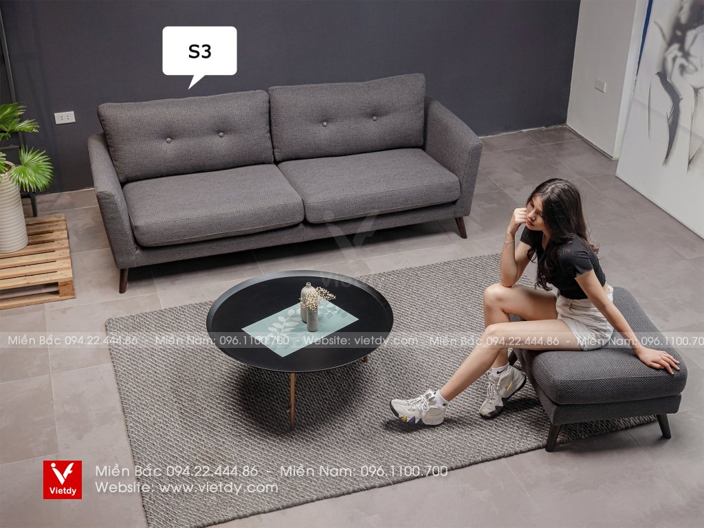 Sofa vải nỉ Ý S3 CASA CD-5051