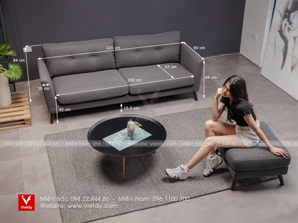 Bộ sofa vải nỉ Ý CASA CD-5051