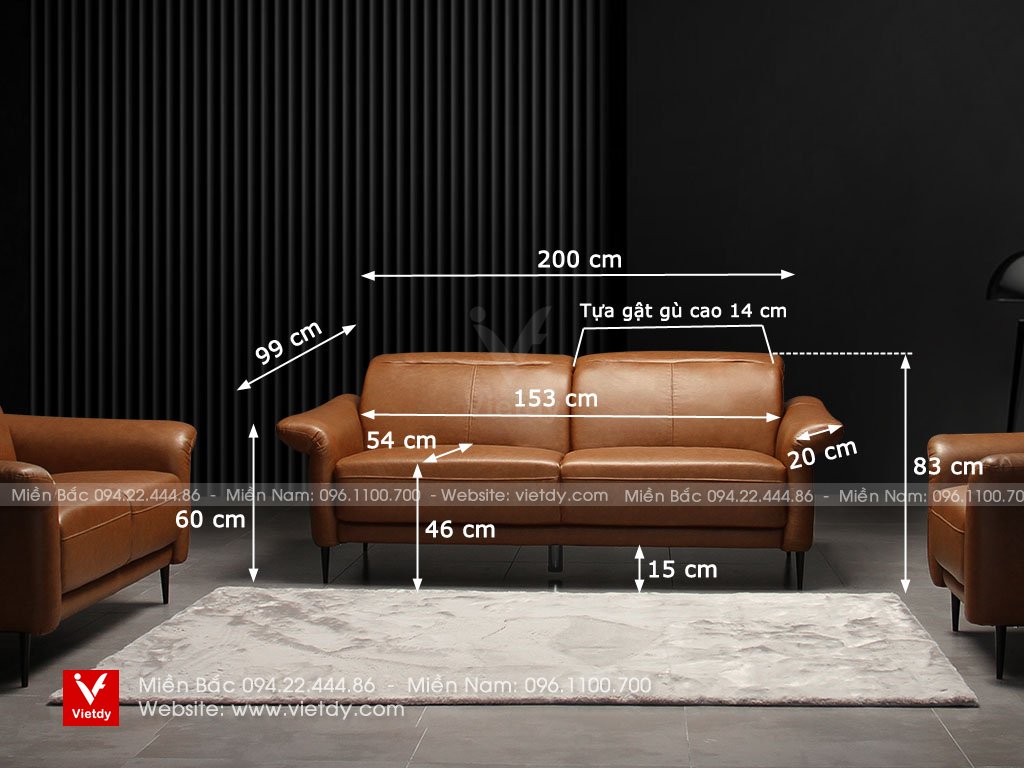 Sofa da thật D50 WELIKES ZM793 S3