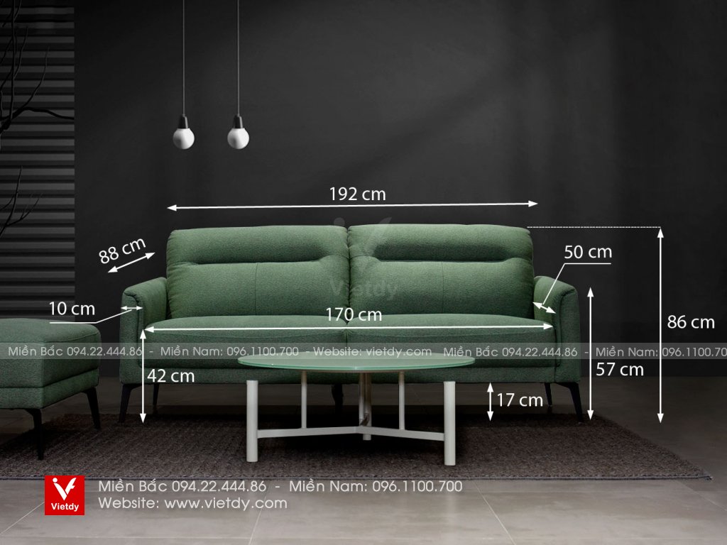 Sofa vải nỉ KUKA KF098 S3