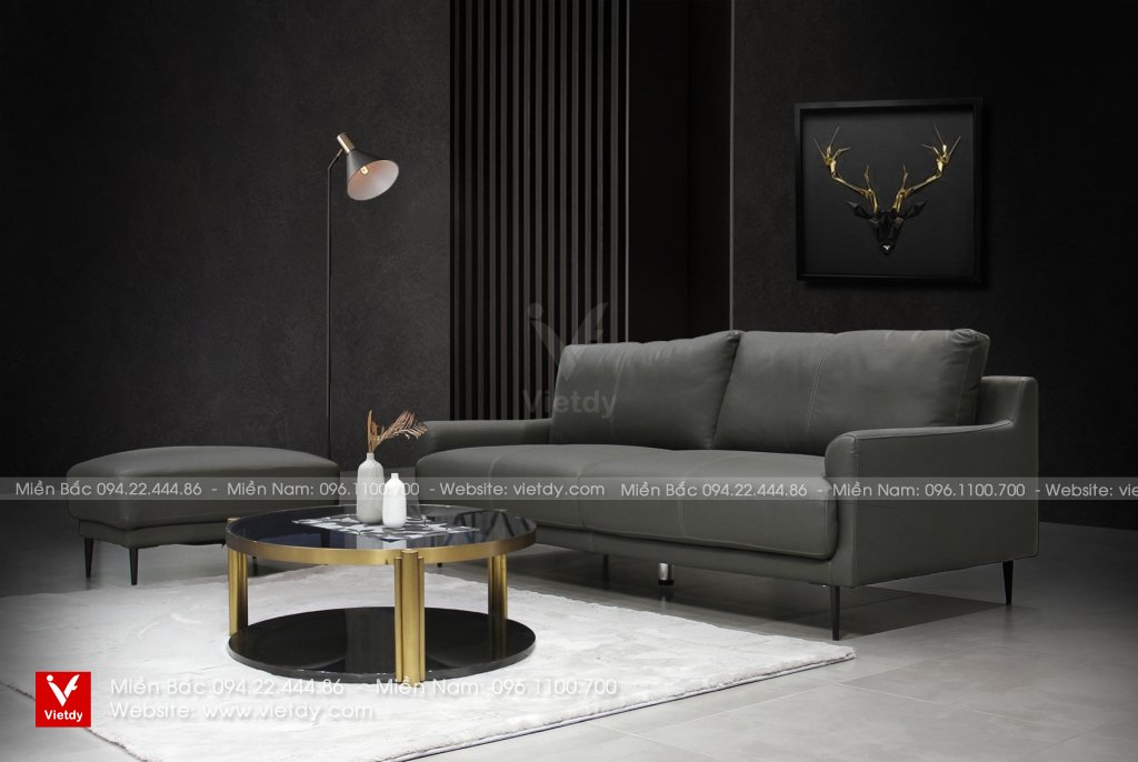 Bộ sofa da thật D50 WELIKES ZM707 S3/Đôn