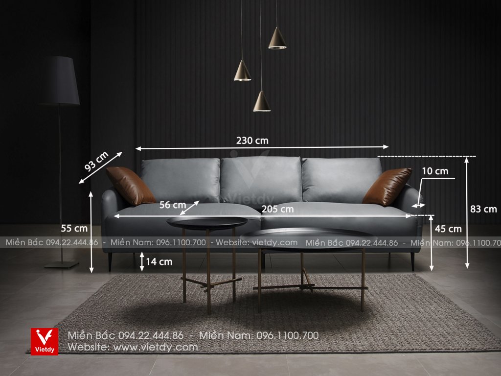 Bộ sofa da thật D50 WELIKES ZM767 S3/Đôn