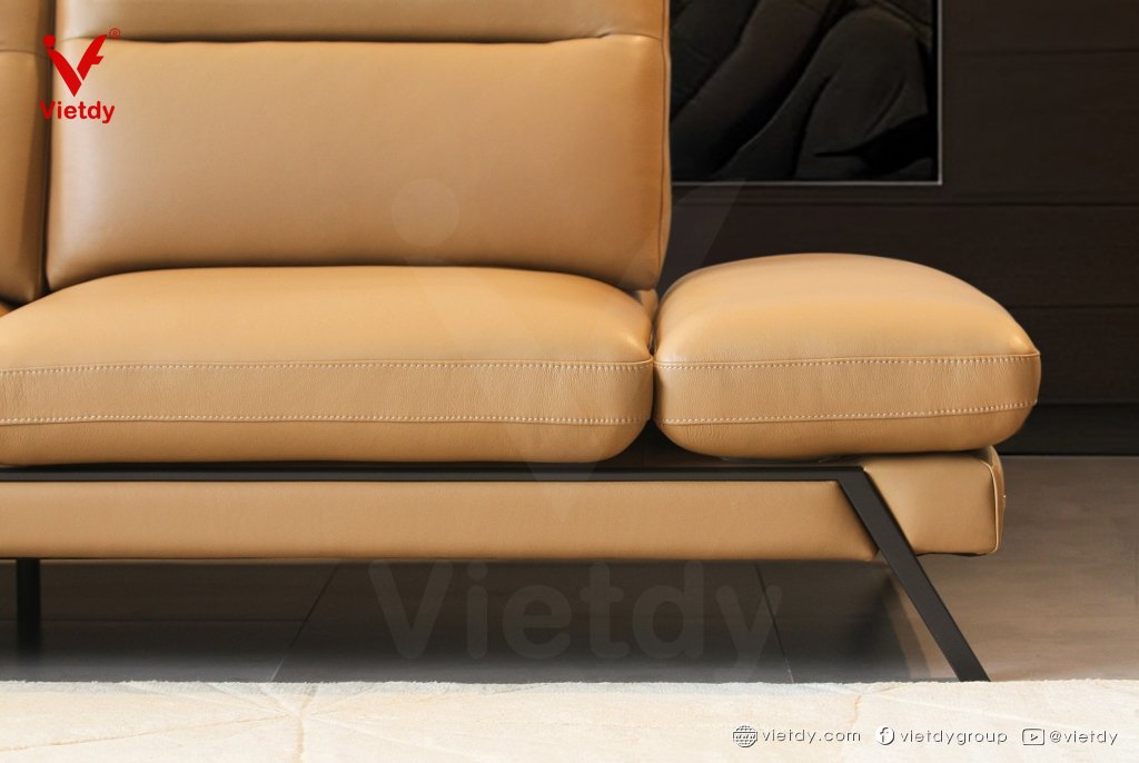 Sofa văng da bò Italia PEGASO Cat 400 tay vịn thông minh